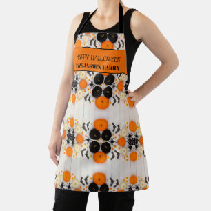 Happy Halloween Orange Pumpkin Apron