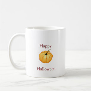 Happy Halloween orange pumpkin watercolor Coffee Mug