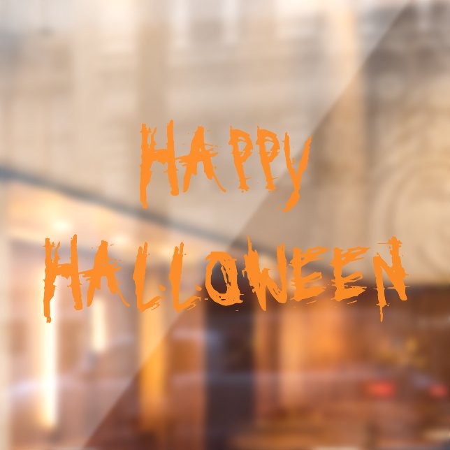 Happy Halloween orange scary decorations  Window Cling (Sheet 2)