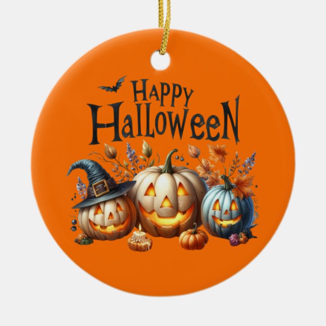 Happy Halloween Ornament (Front)
