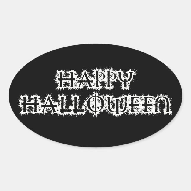 Happy Halloween Oval Sticker (Front)