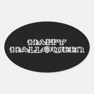 Happy Halloween Oval Sticker