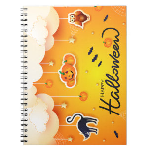 Happy Halloween over the Clouds Notebook
