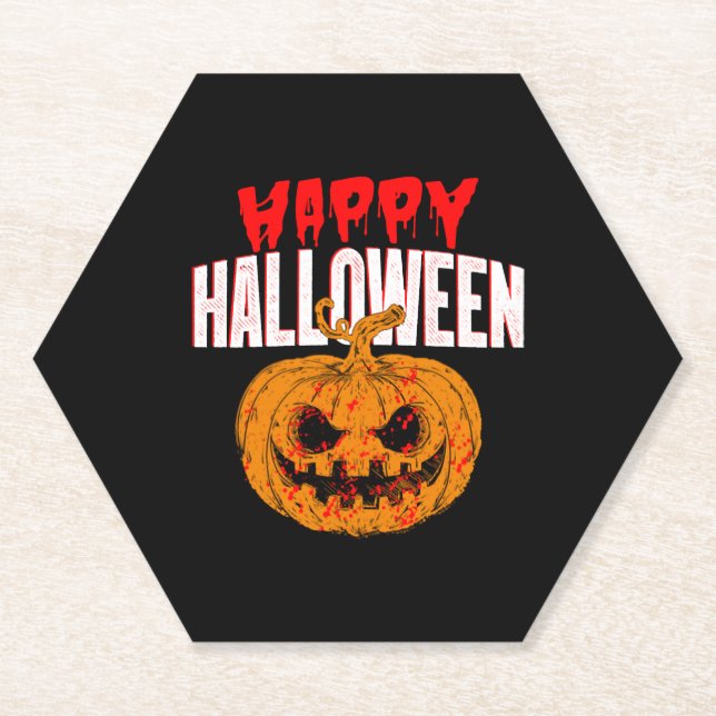 Happy Halloween   Paper Coaster (Front)