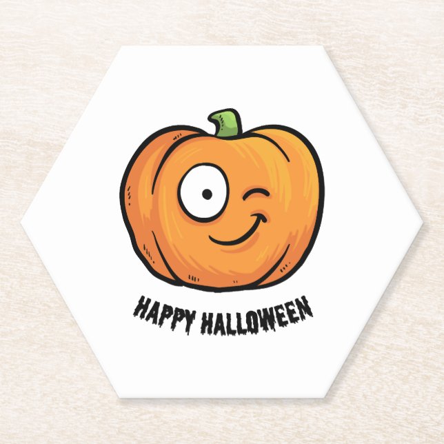 Happy Halloween Paper Coaster (Front)
