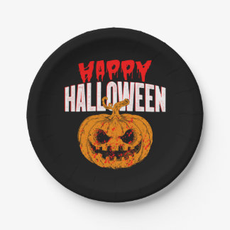 Happy Halloween Paper Plate