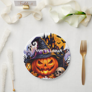 Happy Halloween Paper Plate