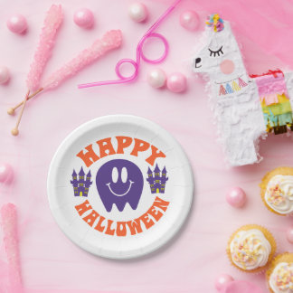Happy Halloween Paper Plate