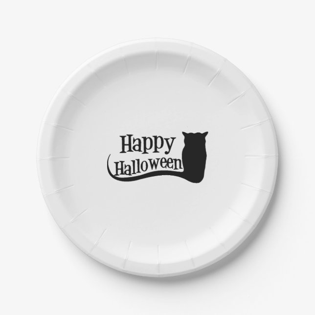 happy halloween     paper plate (Front)