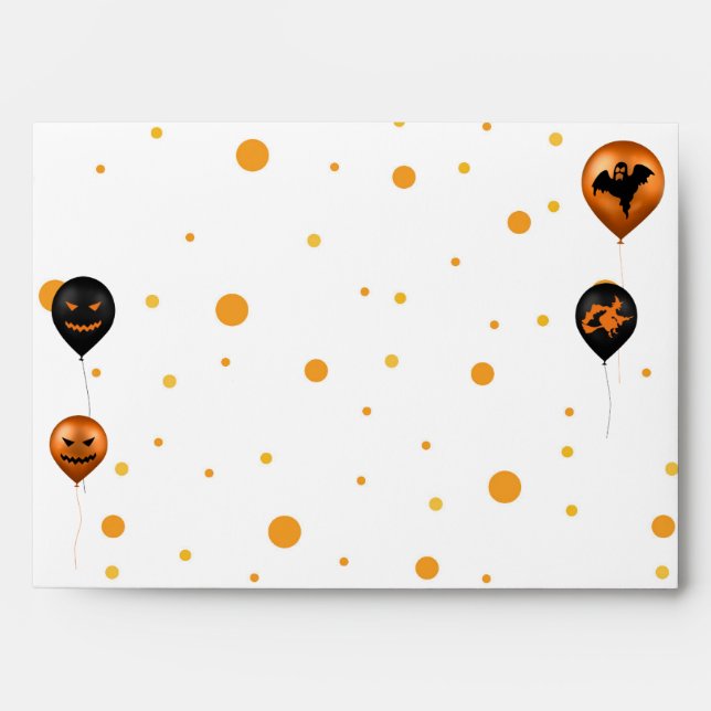 Happy Halloween Party Balloons Envelope (Front)