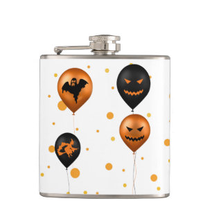 Happy Halloween Party Balloons Hip Flask