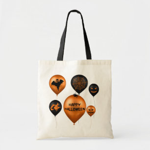 Happy Halloween Party Balloons Tote Bag