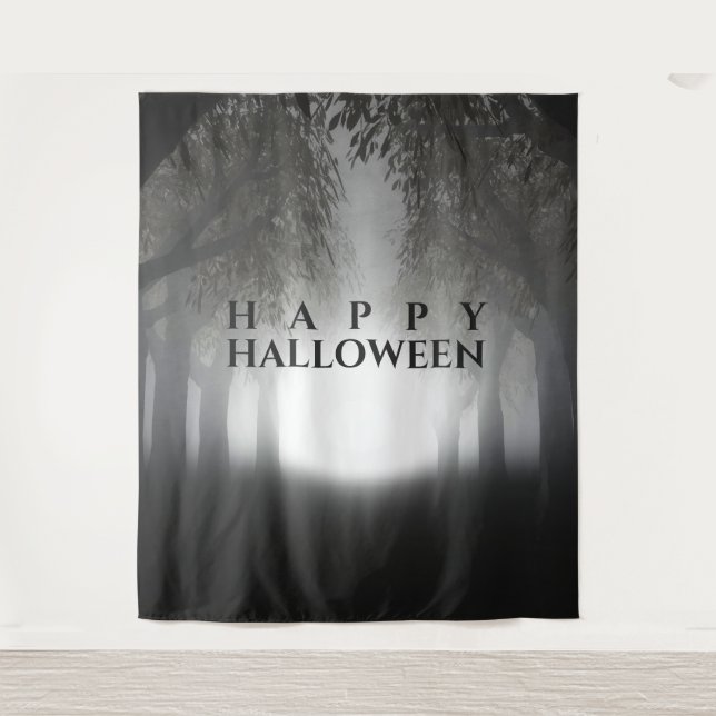 Happy Halloween Party Costume Photo Booth Backdrop Tapestry (Front)