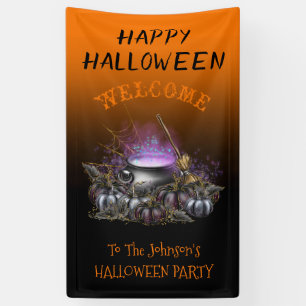 Happy Halloween Party decor custom Welcom Banner