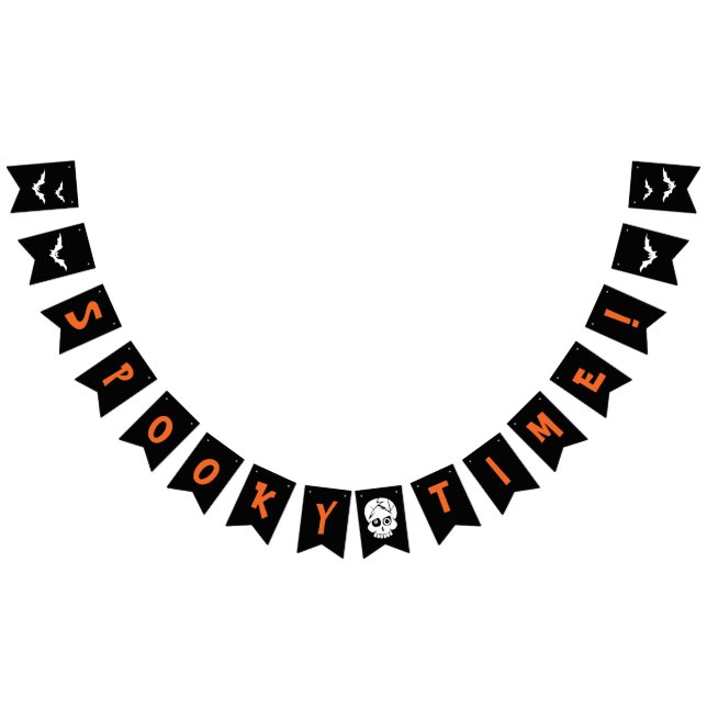 Happy Halloween Party Decor Spooky Time Banner (All)