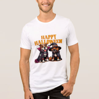 happy halloween party dog Tri-Blend shirt