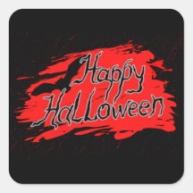 Happy Halloween Party Favours wrap scary black red