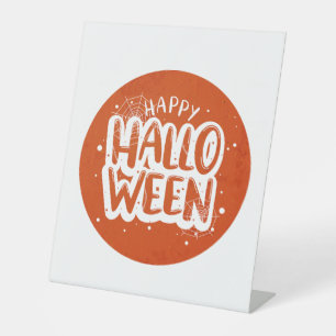Happy Halloween Party - Halloween Costume Pedestal Sign