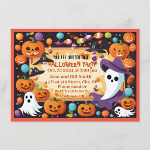 Happy Halloween Party Invitation Card