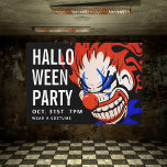 Happy Halloween |  Party Invitation Scary Clown Postcard<br><div class="desc">Happy Halloween |  Party Invitation Scary Clown</div>