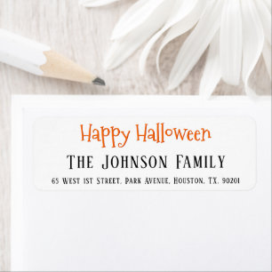 Happy Halloween Party Invitations Return Address