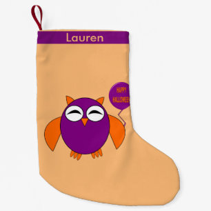 Happy Halloween Party Owl Christmas Stocking