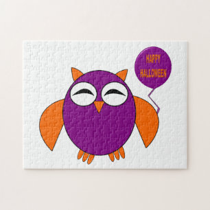 Happy Halloween Party Owl Puzzle