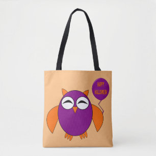 Happy Halloween Party Owl Tote Bag