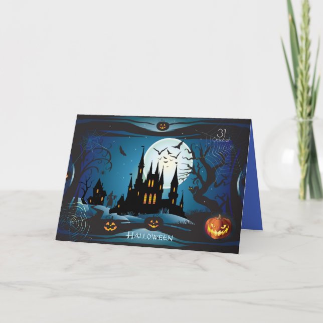 Happy Halloween Party "Treat or Trick" Card (Front)