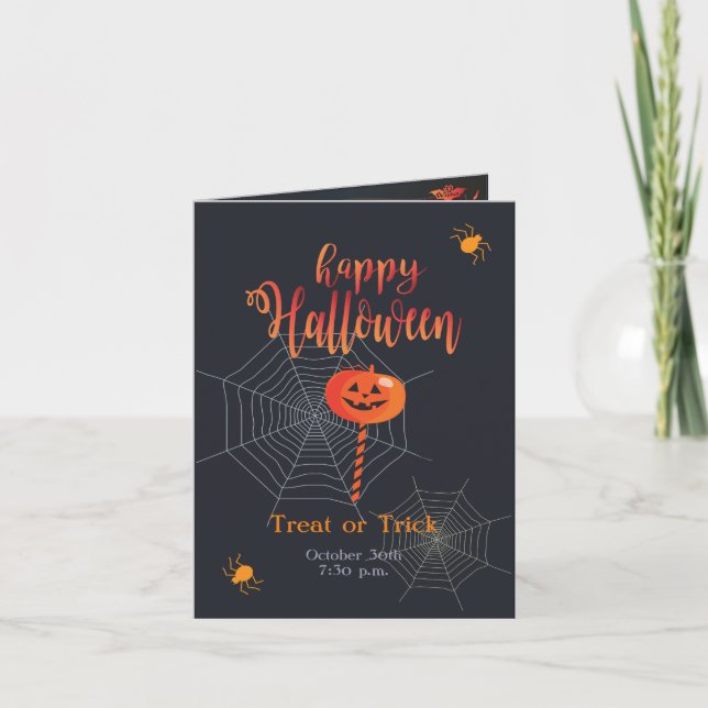 Happy Halloween Party "Treat or Trick" Magical Invitation (Front)