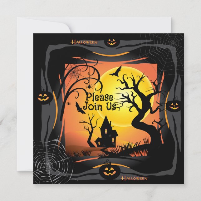 Happy Halloween Party "Treat or Trick" Magical Invitation (Front)