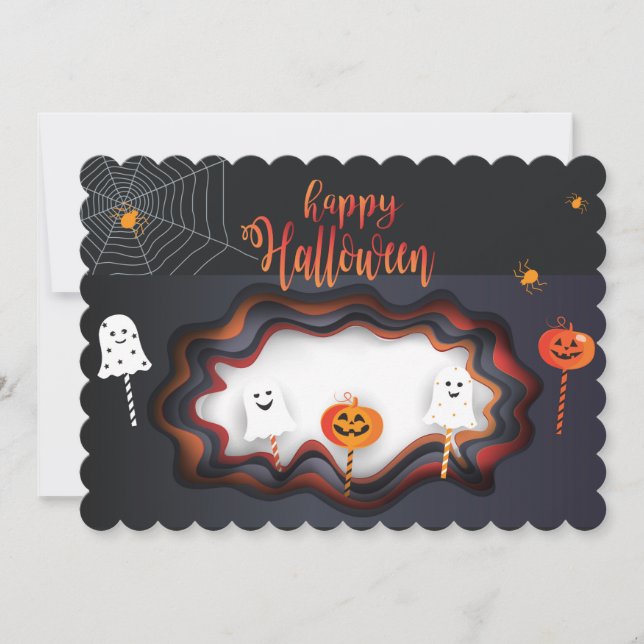 Happy Halloween Party "Treat or Trick" Magical Invitation (Front)