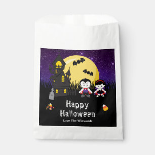 Happy Halloween Party Vampires Purple Favour Bags