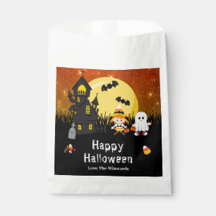 Happy Halloween Party Witch Ghost Orange Favour Bags