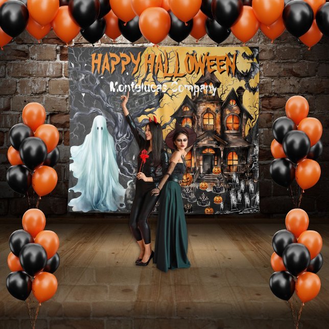 Happy Halloween Photo Booth Backdrop Tapestry (Creator Uploaded)