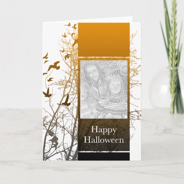happy halloween photo card : silhouscreen (Front)