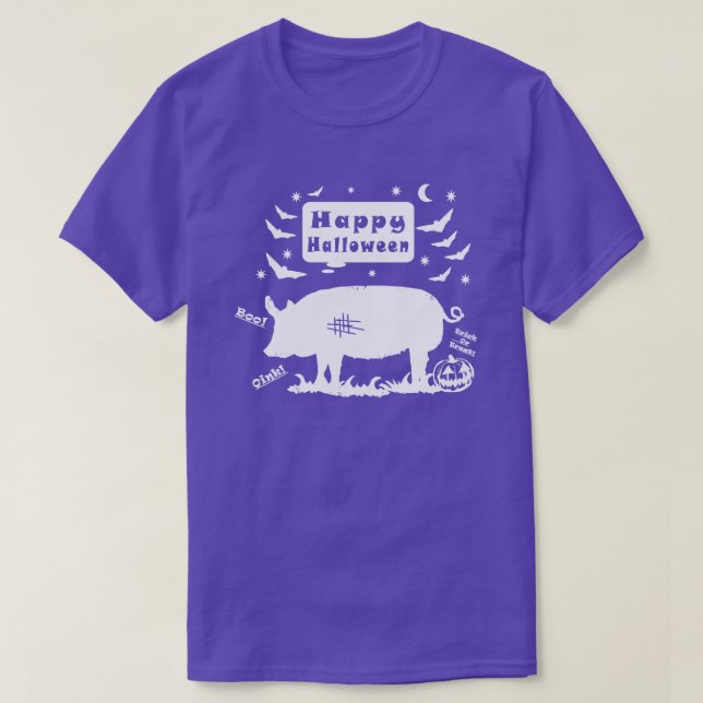 Happy Halloween Pig T-Shirt (Design Front)