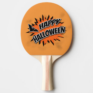 Happy Halloween Ping Pong Paddle