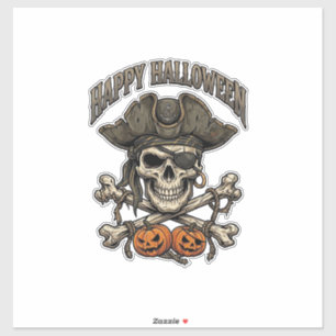 Happy Halloween Pirate Skull Crossbones Pumpkins_1