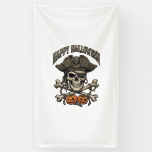 Happy Halloween Pirate Skull Crossbones Pumpkins_1 Banner
