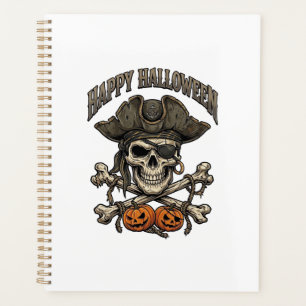 Happy Halloween Pirate Skull Crossbones Pumpkins_1 Planner