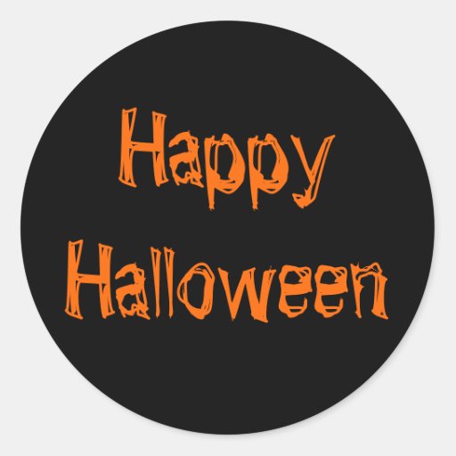 Happy Halloween Plain Script Text Sticker | Zazzle