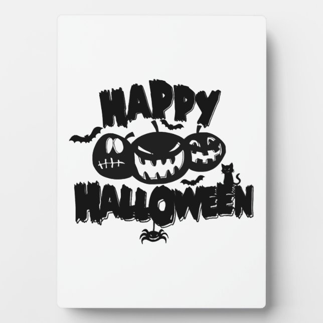 Happy Halloween                     Plaque (Front)