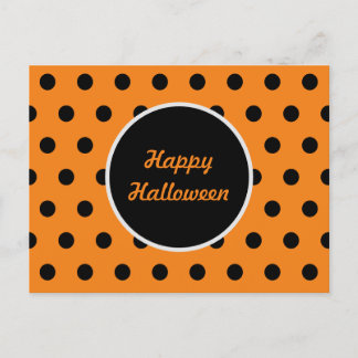 Happy Halloween Postcard (Orange & Black)
