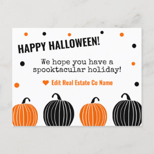 Happy Halloween Postcard - White