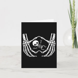 Happy Halloween Pregnant Baby Skeleton New Mum Spo Card