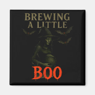 Happy Halloween Pregnant Baby Skeleton Soky Season Magnet