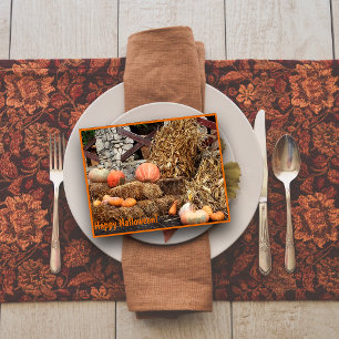 Happy Halloween  pumkin vintage photogtaphy Postcard