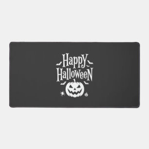 Happy Halloween Pumpkin Bat Spider Design Desk Mat
