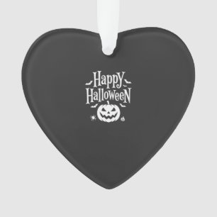 Happy Halloween Pumpkin Bat Spider Design Ornament